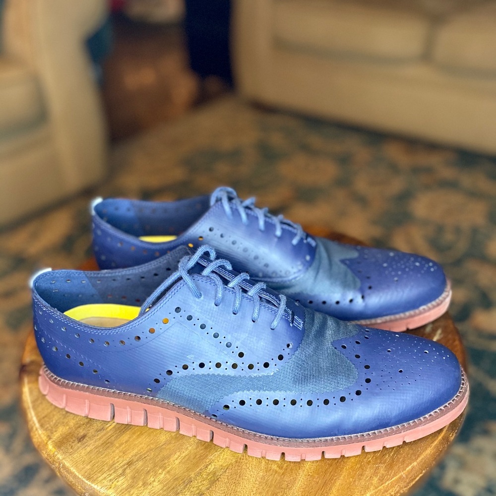 🤩Cole Haan Zerogrand no stitch Oxford blazer blue
